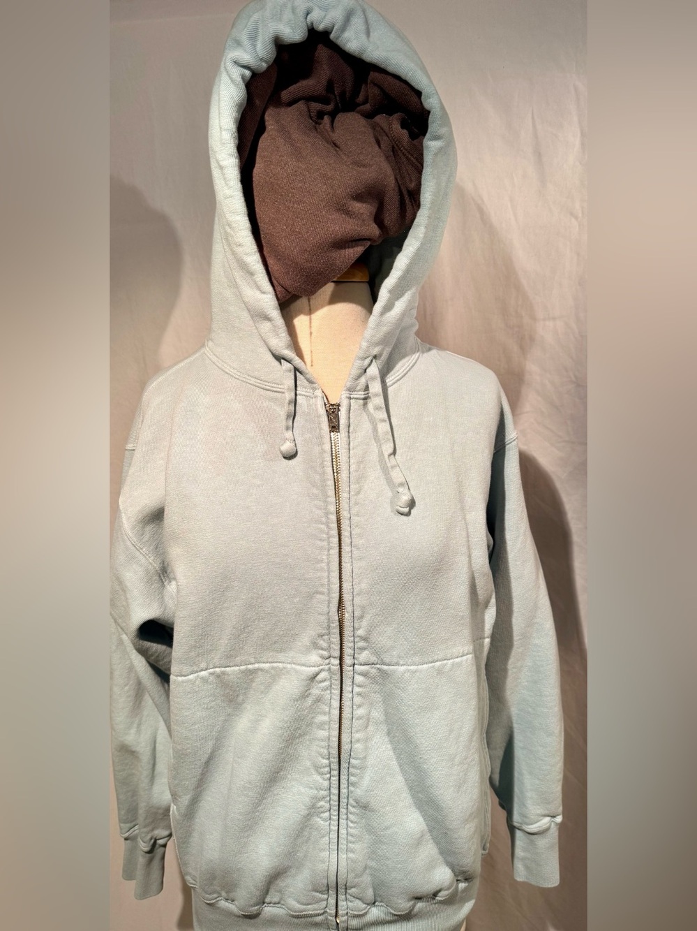 45Rpm Blue Zip-Up Hoodie size Medium